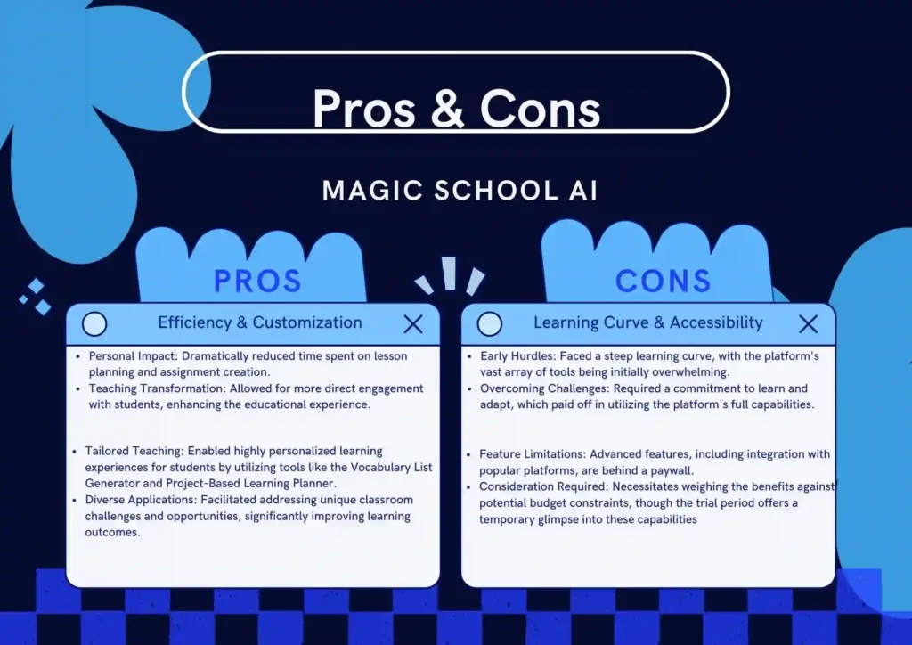Magic School AI Pros and Cons